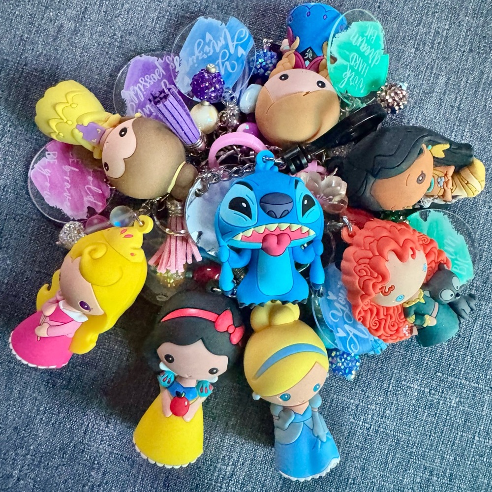 Disney Princess Bag Charms Keychains Handcrafted